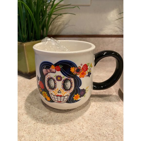 Magenta Day of the Dead Set of 2 Mugs - Picture 4 of 5